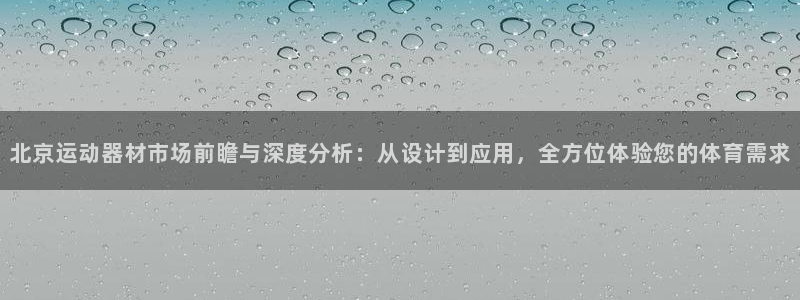 征途国际平台注册要钱吗安全吗：北京运动器材市场前瞻与深度分析